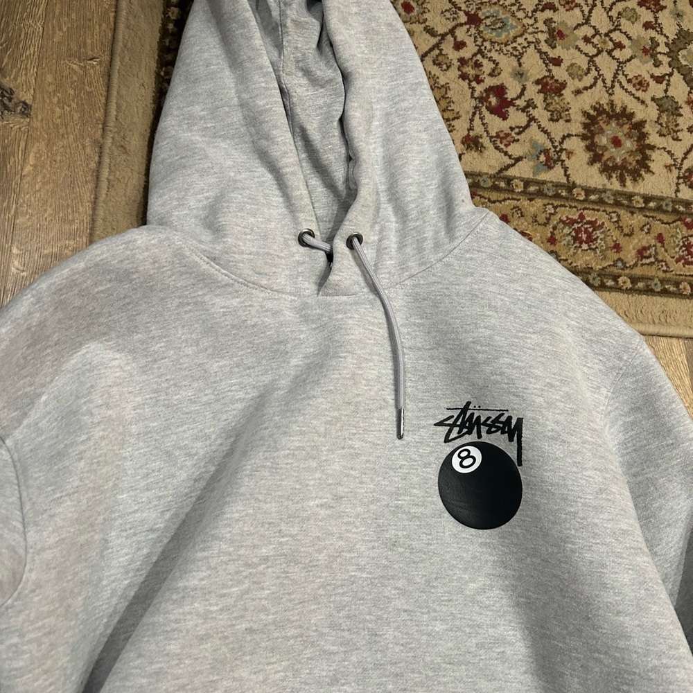 Stussy 8 Ball Gray Hoodie for Men